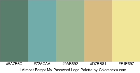 I Almost Forgot My Password Logo Colors Logo