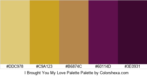 I Brought You My Love Palette Colors Logo