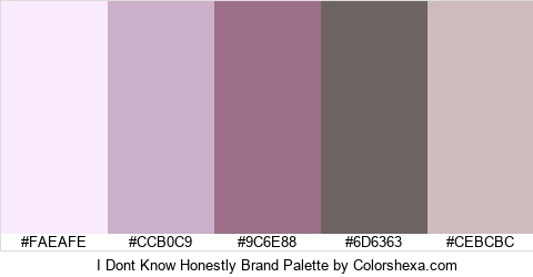 I Dont Know Honestly Brand Colors Logo