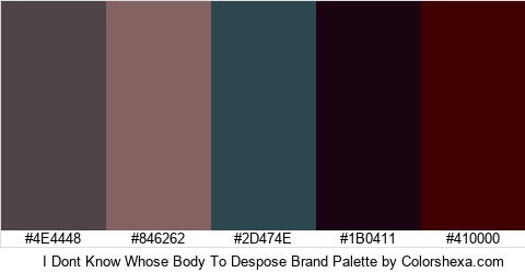 I Dont Know Whose Body To Despose Brand Colors Logo
