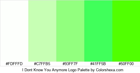 I Dont Know You Anymore Logo Colors Logo