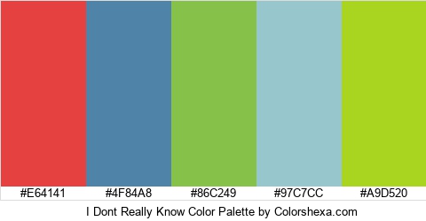 I Dont Really Know Color Colors Logo