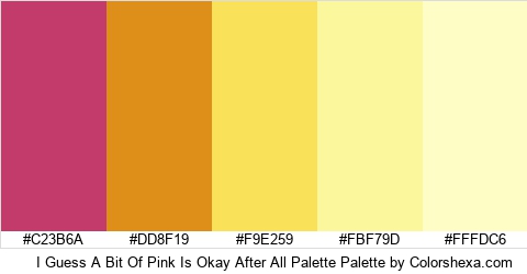 I Guess A Bit Of Pink Is Okay After All Palette Colors Logo
