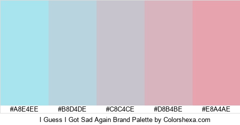 I Guess I Got Sad Again Brand Colors Logo
