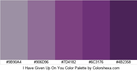 I Have Given Up On You Color Colors Logo