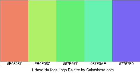 I Have No Idea Logo Colors Logo