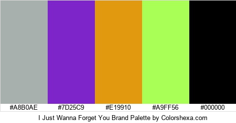 I Just Wanna Forget You Brand Colors Logo