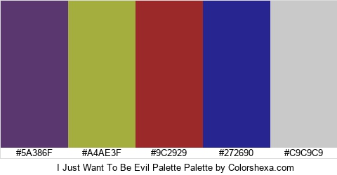 I Just Want To Be Evil Palette Colors Logo