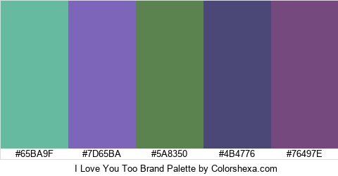 I Love You Too Brand Colors Logo