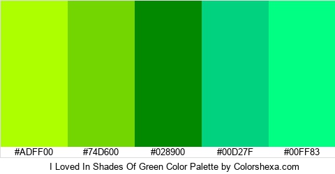 I Loved In Shades Of Green Color Colors Logo
