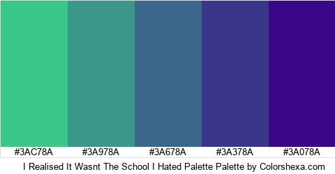 I Realised It Wasnt The School I Hated Palette Colors Logo
