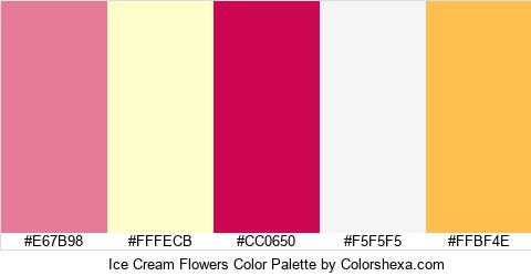 Ice Cream Flowers Color Colors Logo