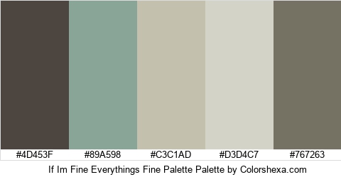 If Im Fine Everythings Fine Palette Colors Logo