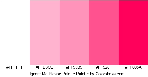 Ignore Me Please Palette Colors Logo
