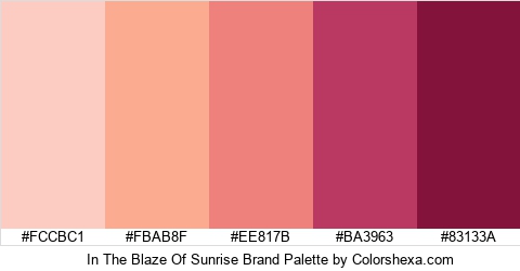 In The Blaze Of Sunrise Brand Colors Logo