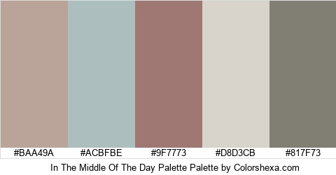 In The Middle Of The Day Palette Colors Logo