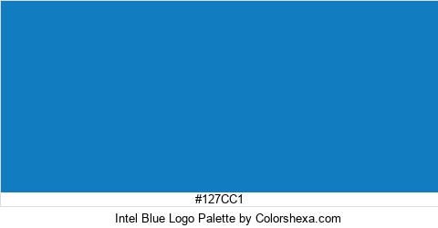 Intel Blue Logo Colors Logo