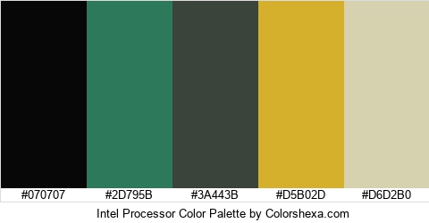 Intel Processor Color Colors Logo