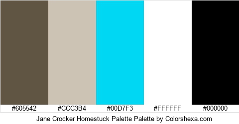Jane Crocker Homestuck Palette Colors Logo