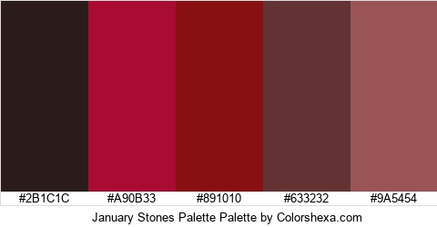 January Stones Palette Colors Logo