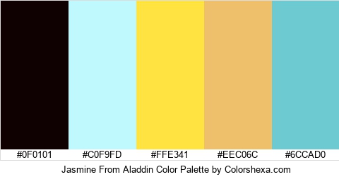 Jasmine From Aladdin Color Colors Logo