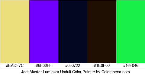 Jedi Master Luminara Unduli Color Colors Logo
