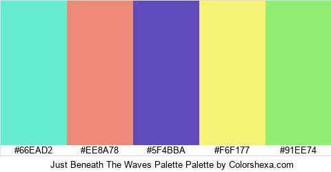 Just Beneath The Waves Palette Colors Logo