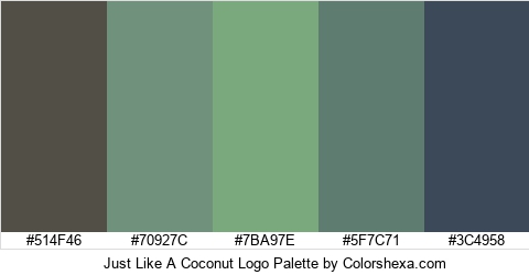 Just Like A Coconut Logo Colors Logo