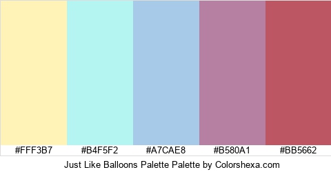 Just Like Balloons Palette Colors Logo