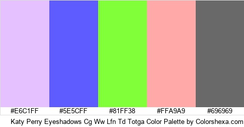 Katy Perry Eyeshadows Cg Ww Lfn Td Totga Color Colors Logo