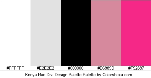 Kenya Rae Divi Design Palette Colors Logo