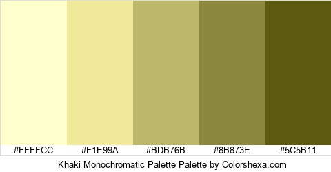 Khaki Monochromatic Palette Colors Logo