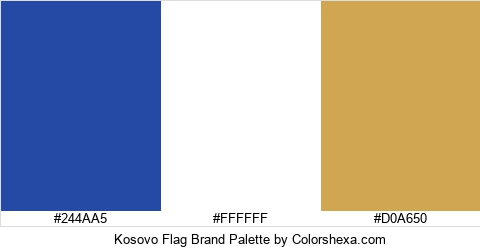 Kosovo Flag Brand Colors Logo