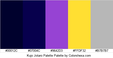 Kujo Jotaro Palette Colors Logo
