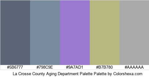 La Crosse County Aging Department Palette Colors Logo