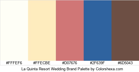 La Quinta Resort Wedding Brand Colors Logo
