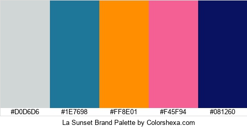 La Sunset Brand Colors Logo