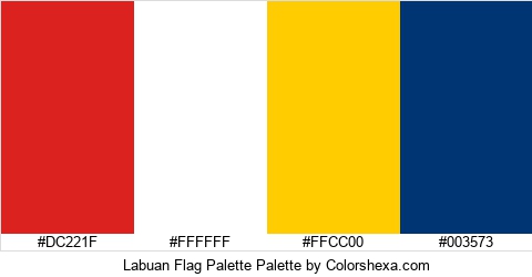 Labuan Flag Palette Colors Logo