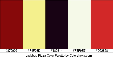 Ladybug Pizza Color Colors Logo