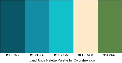 Land Ahoy Palette Colors Logo