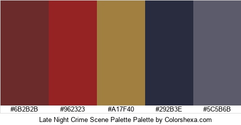 Late Night Crime Scene Palette Colors Logo