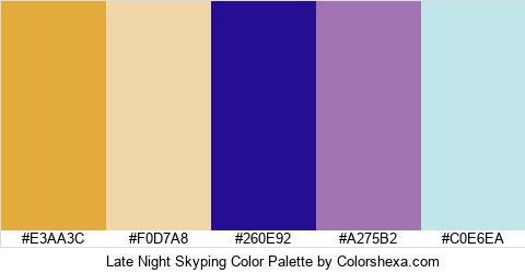 Late Night Skyping Color Colors Logo