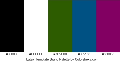 Latex Template Brand Colors Logo
