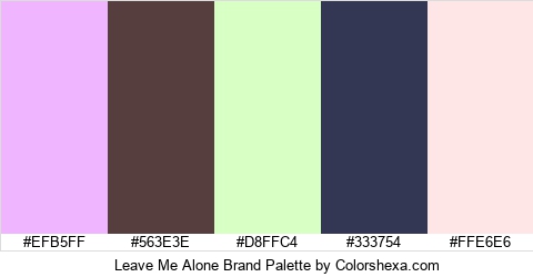 Leave Me Alone Brand Colors Logo