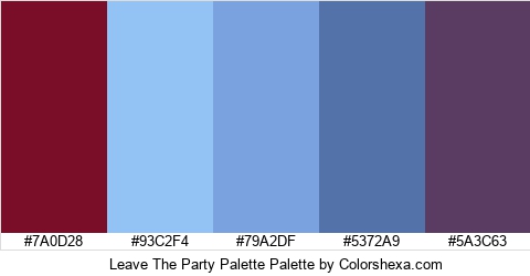 Leave The Party Palette Colors Logo