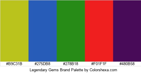 Legendary Gems Brand Colors Logo