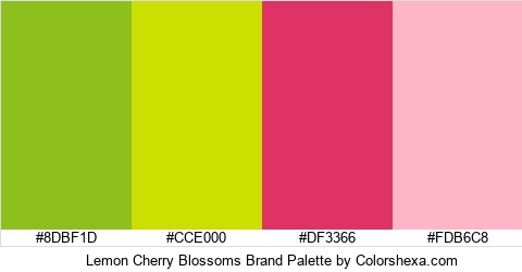 Lemon Cherry Blossoms Brand Colors Logo