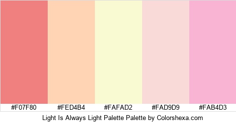 Light Is Always Light Palette Colors Logo