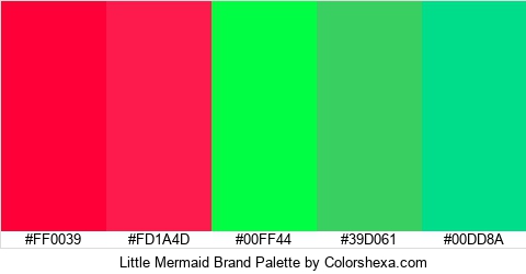 Little Mermaid Brand Colors Logo