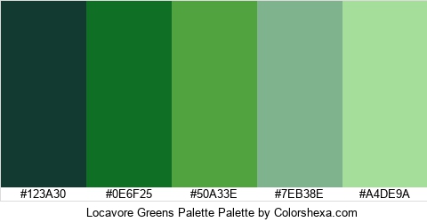 Locavore Greens Palette Colors Logo